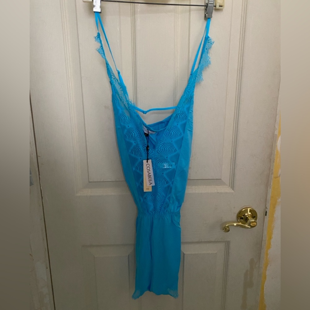 Cosabella Allure Sleep Teddy Constance Blue Beand New With Tags Size Large